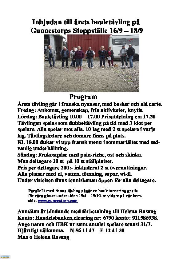 Bouletävling 2016