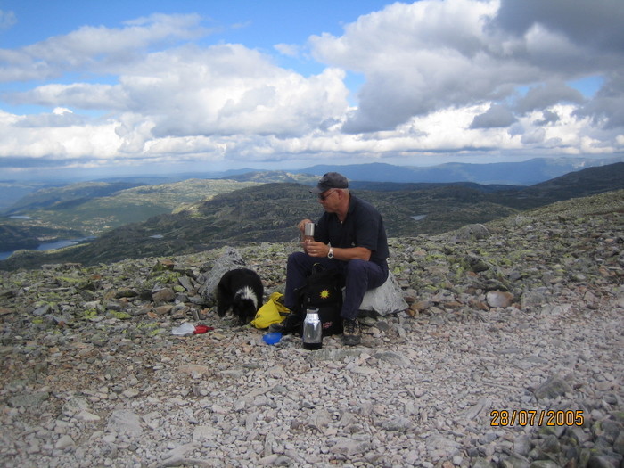 Fikapaus på Gaustatoppen