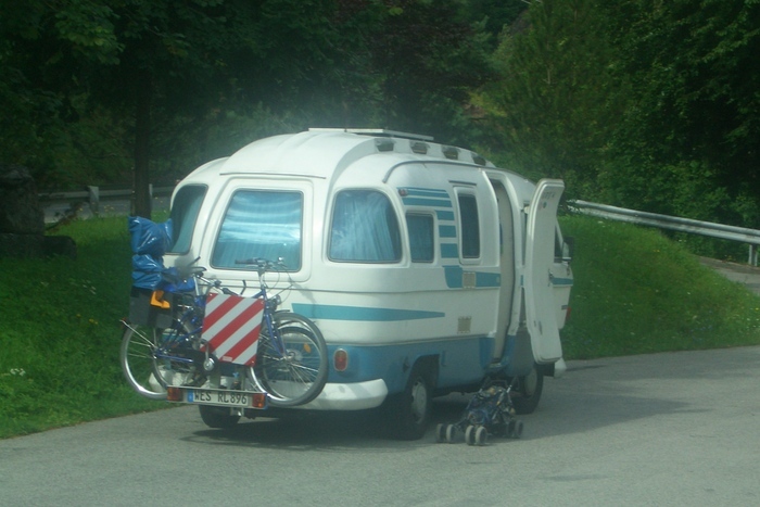 Husbil På Väg Utanför Mittersill 2008
