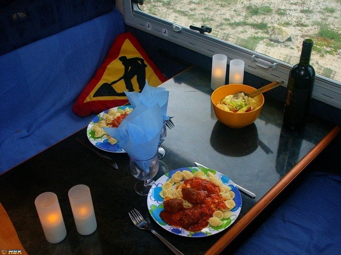 Middagen är serverad i Italien