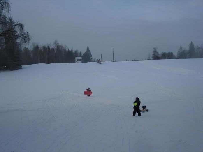 Pulka Race Och Skidåkning